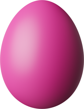 pink Easter egg 3d render