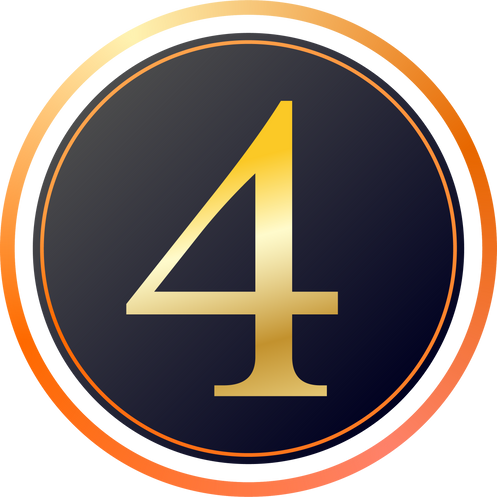 Luxurious number four icon