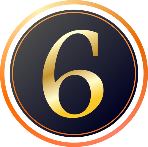 Luxurious number six icon